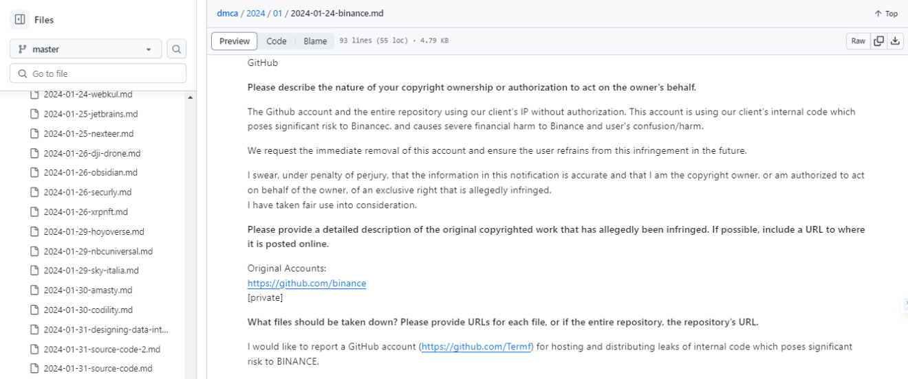 Binance Takes Legal Action After Source Code Leak On GitHub Raises