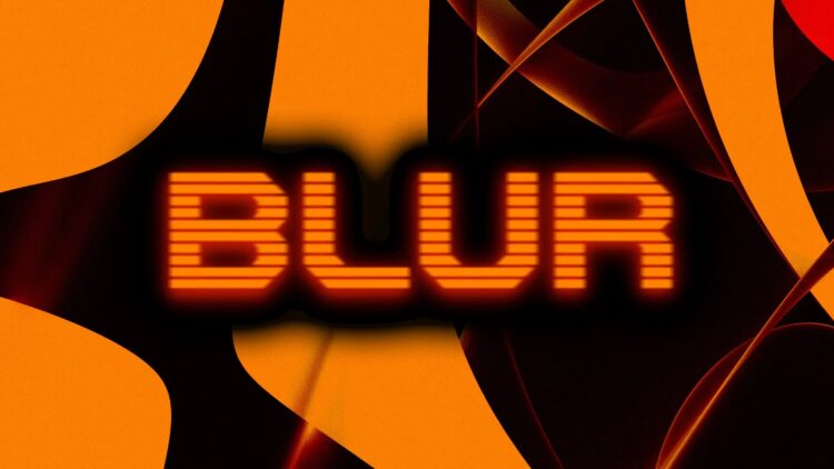 The logo of Blur NFT marketplace features the text "NFT marketplace for pro traders."