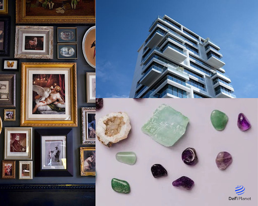 Some examples of tokenizable assets, including paintings, real estate and precious stones or jewels.