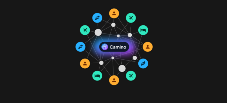 Image showing how different service providers in the travel and tourism industry plug into the Camino network
