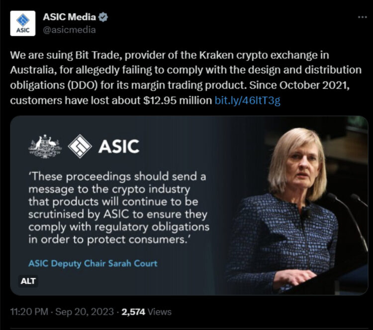 Australian Regulator Files Lawsuit Against Bit Trade & Kraken for Regulatory Non-Compliance