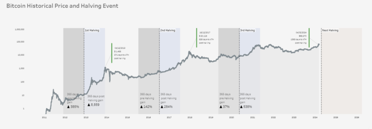 The Correlation Between Bitcoin Price History and Halving Events.