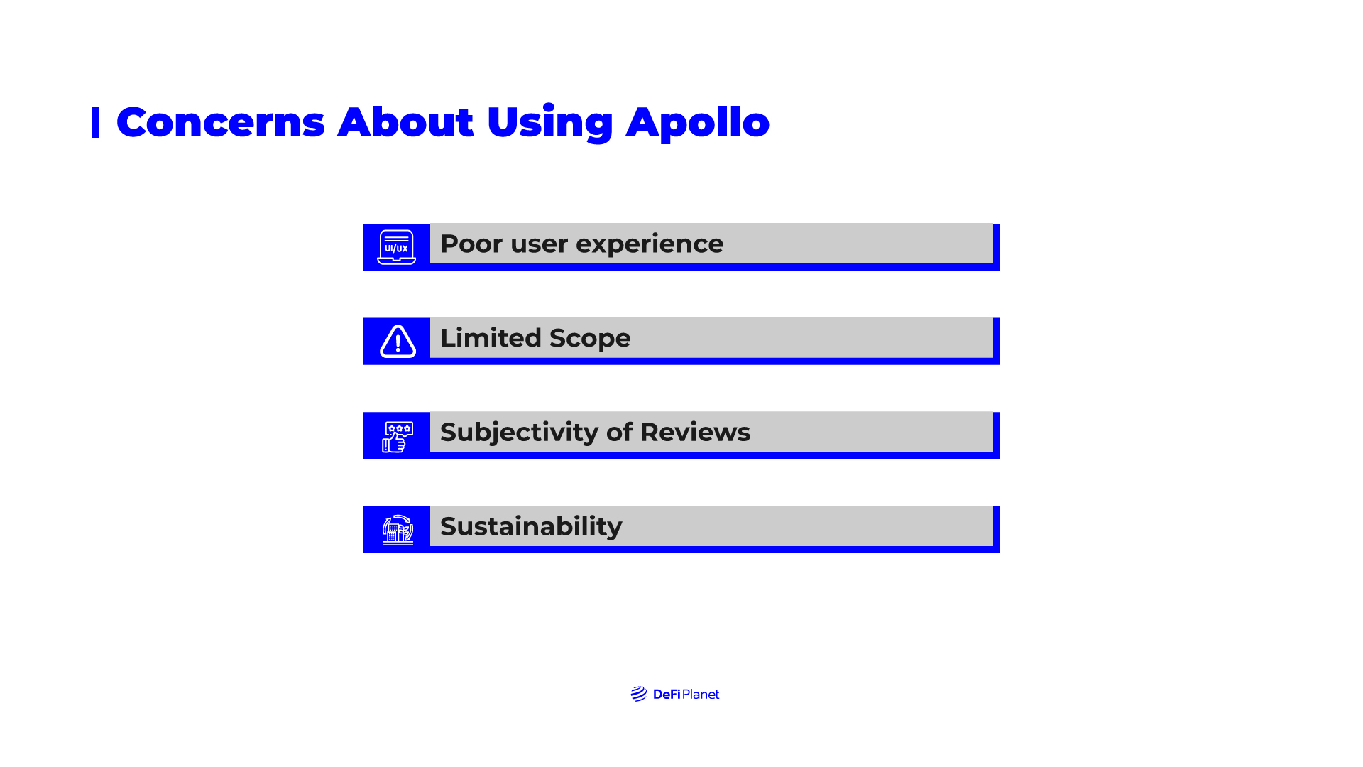 Image showing the Concerns About Using Apollo on DeFi Planet