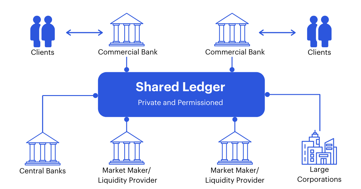 Diagram explaining What a blockchain-based CBDC-driven monetary system looks like on DeFi Planet