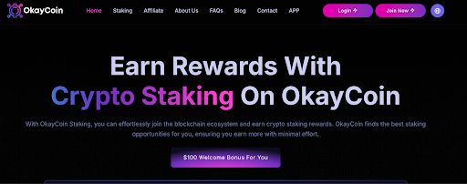 Crypto Staking on OkayCoin