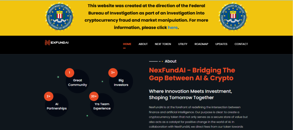 Nexfundai Website Interface