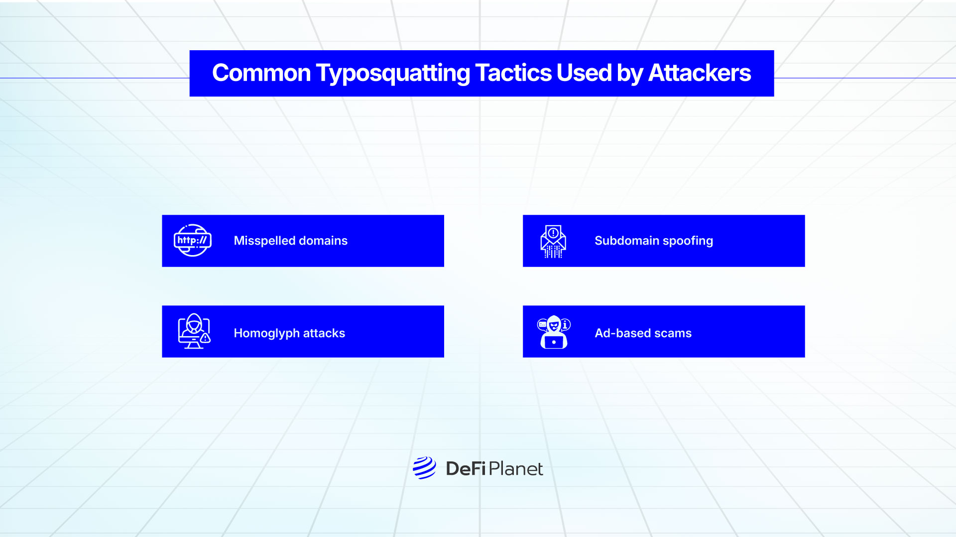 Image showing Common Typosquatting Tactics Used by Attackers on DeFi Planet