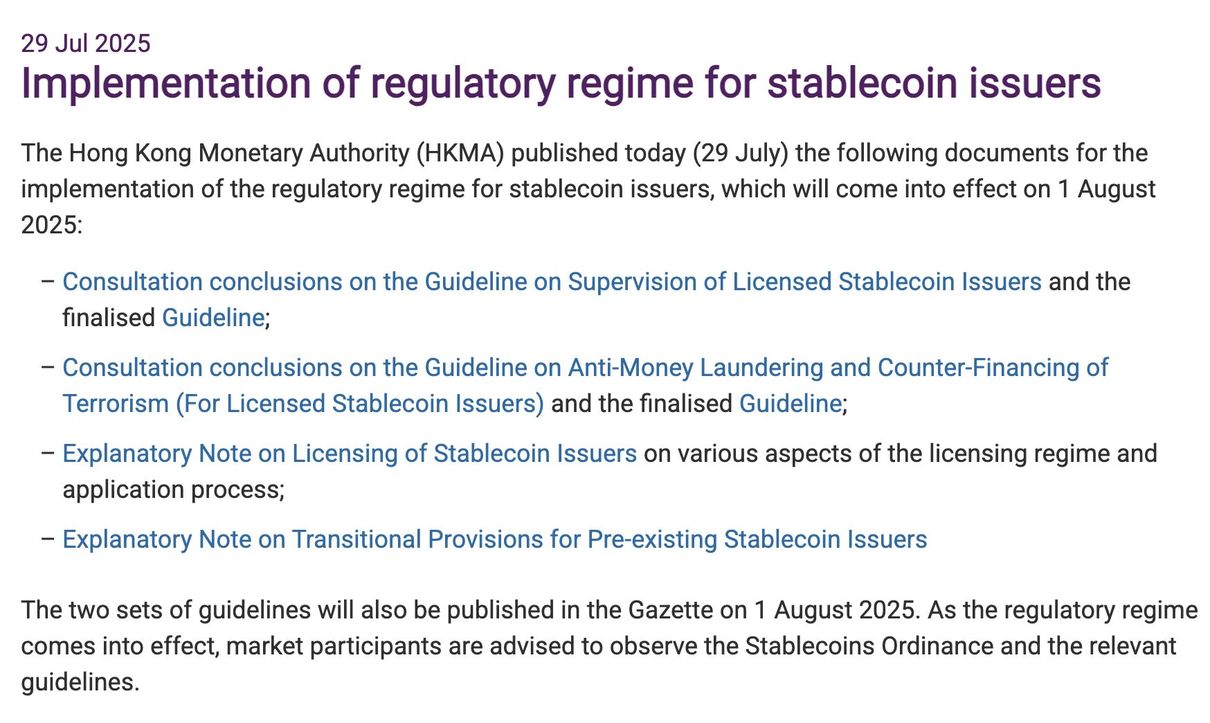 Hong Kong Stablecoin regulations