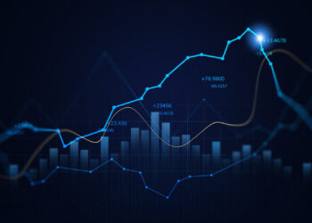 Investment finance chart,stock market business and exchange financial growth graph.