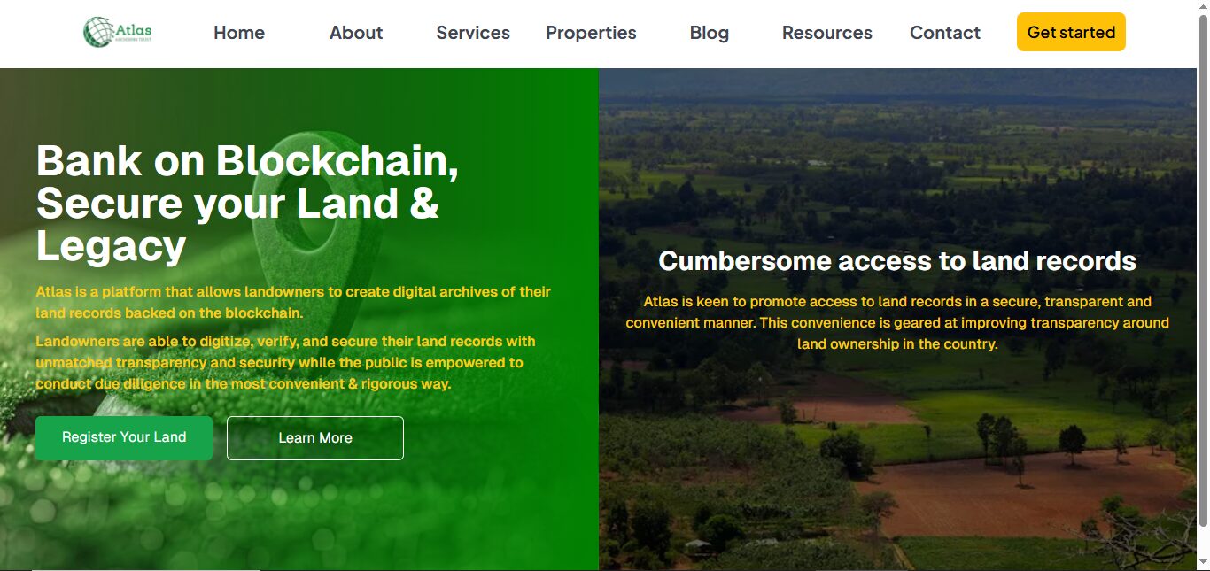Atlas website interface.