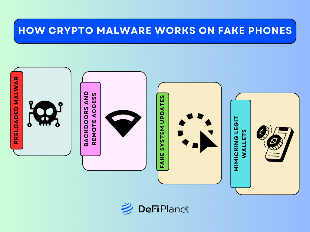 Image showing How Crypto Malware Works on Fake Phones on DeFi Planet