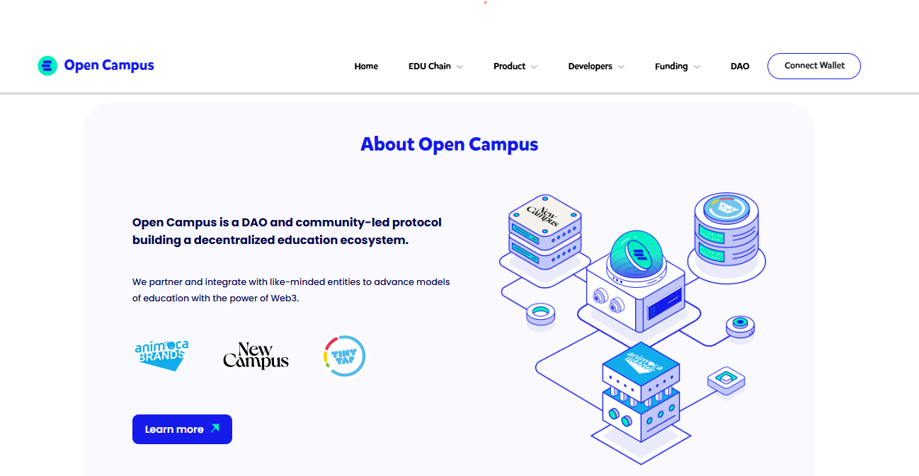 Open Campus EDU Interface.