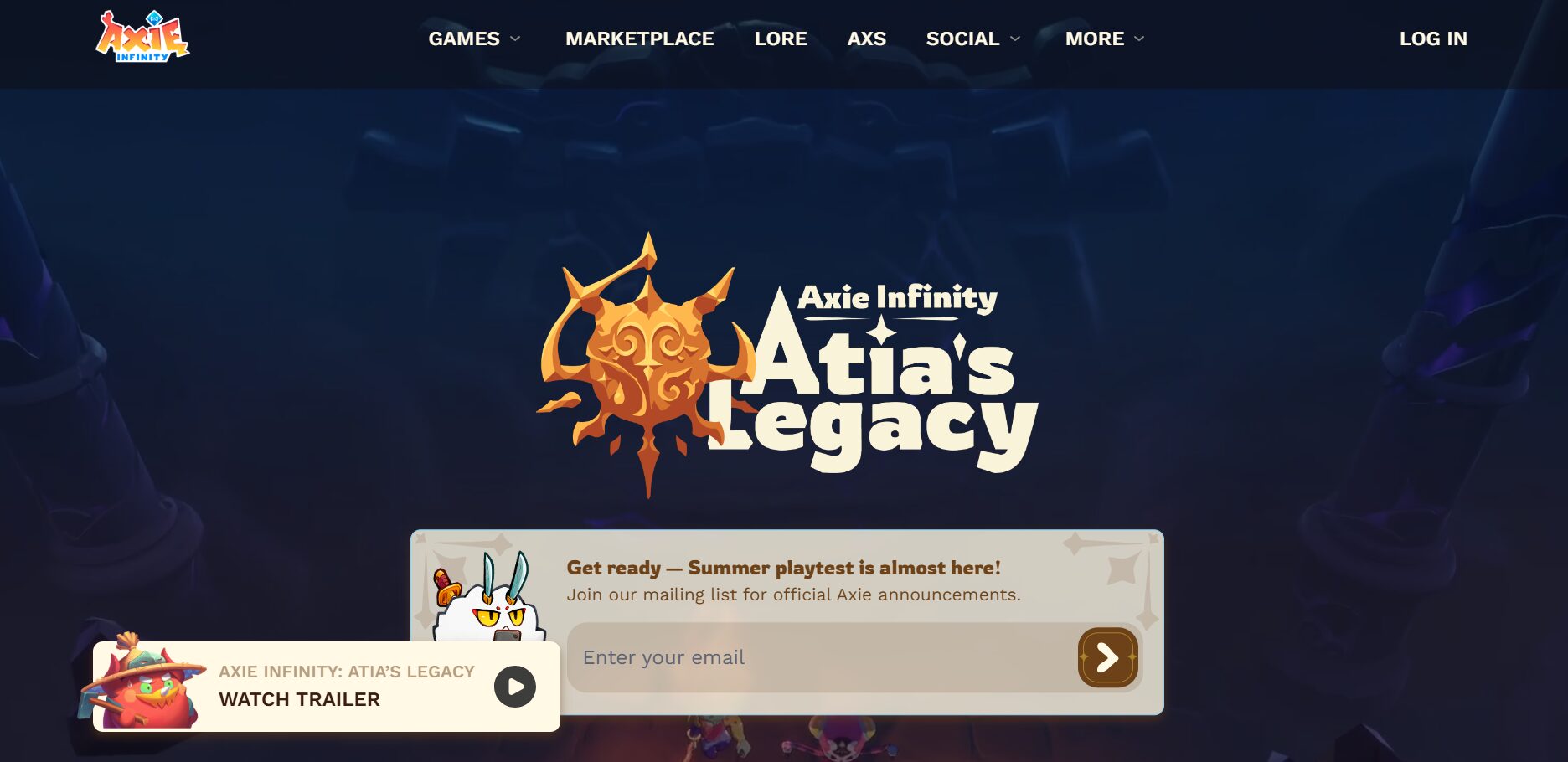 Axieinfinity interface.