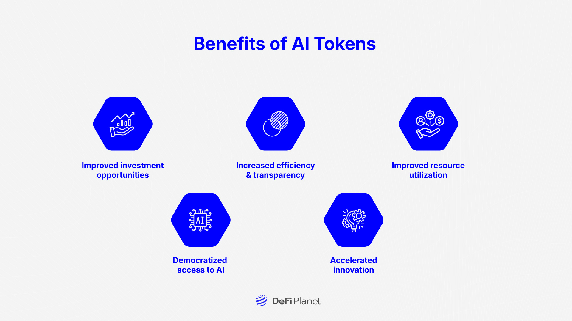 Image showing teh Benefits of AI Tokens on DeFi Planet