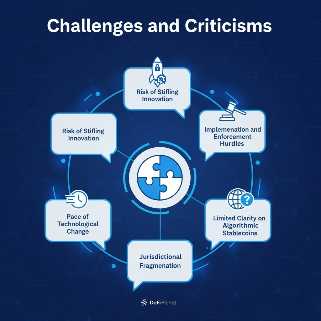 Image showing the Challenges and Criticisms of Stablecoin Regulation on DeFi Planet