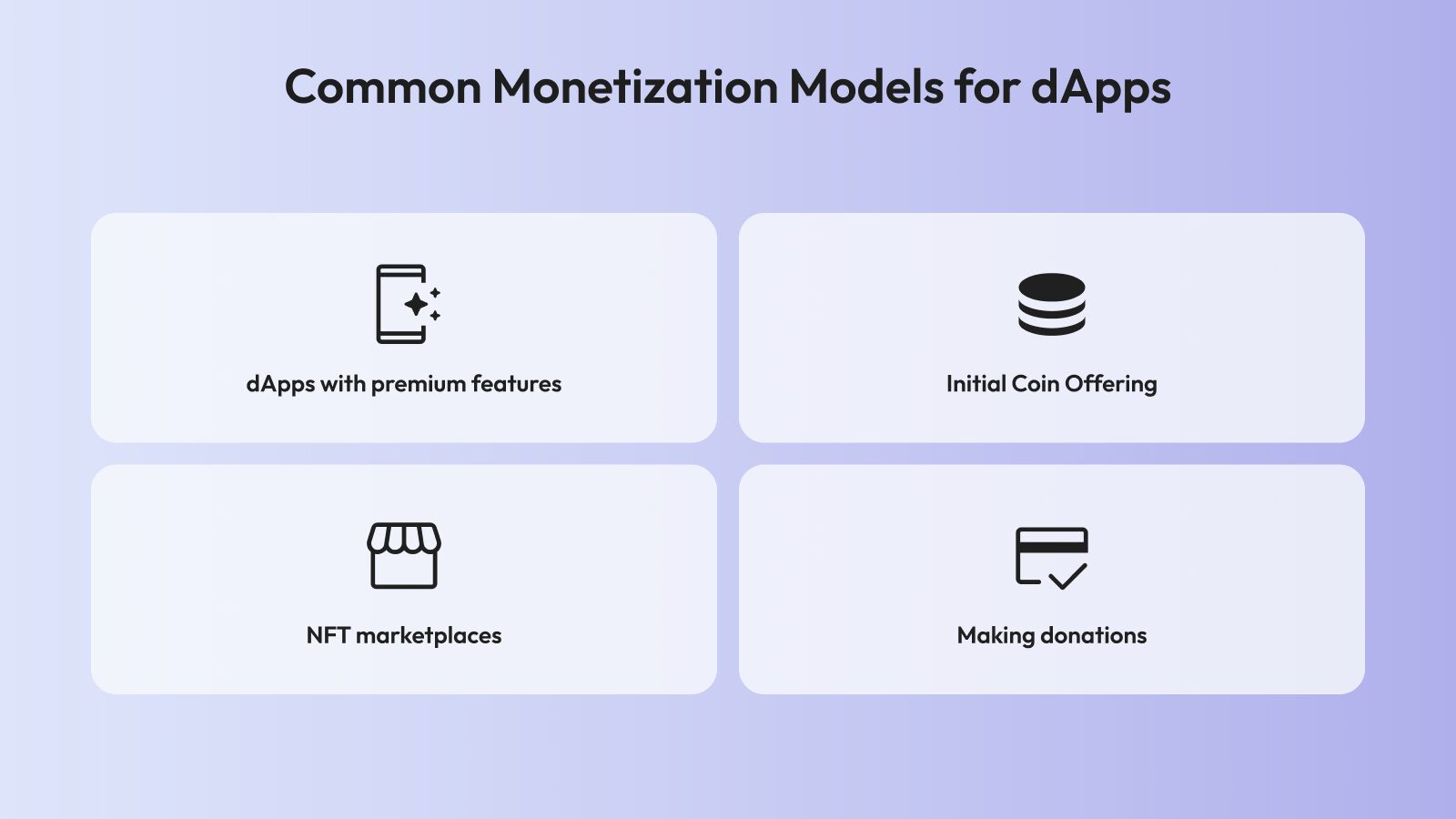 Common Monetization Models for dApps