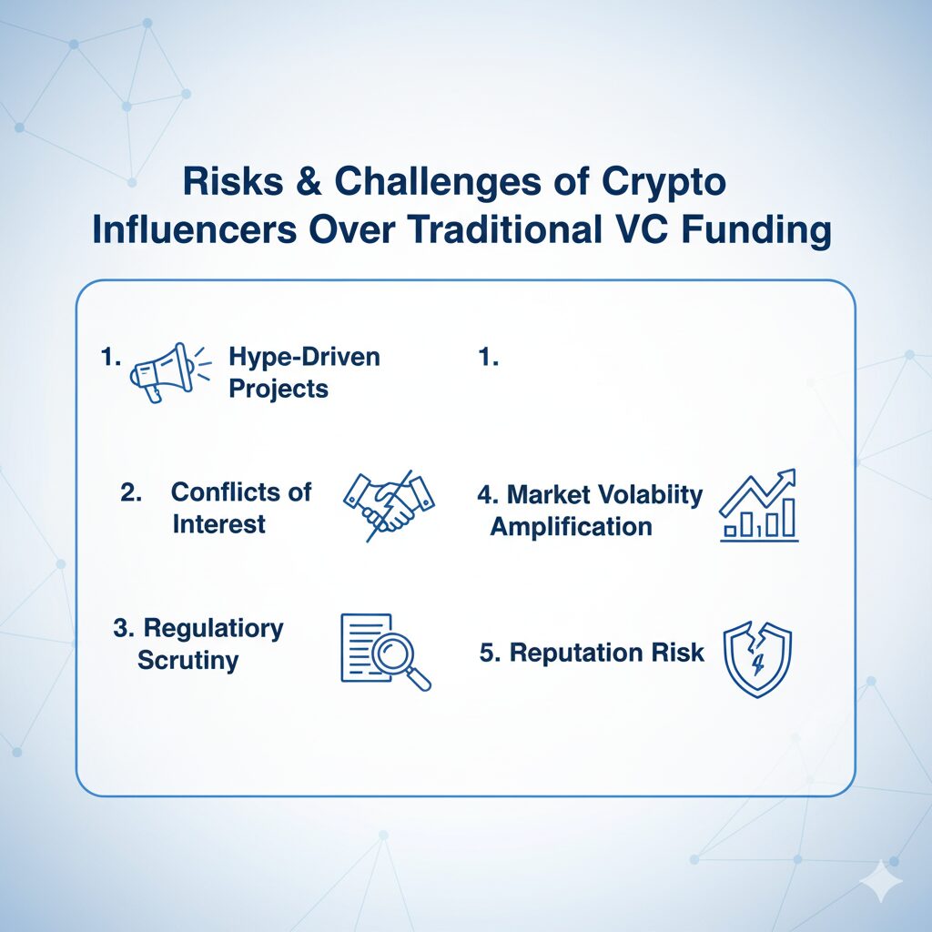 Image showing the Risks & Challenges of Crypto Influencers Over Traditional VC Funding on DeFi Planet