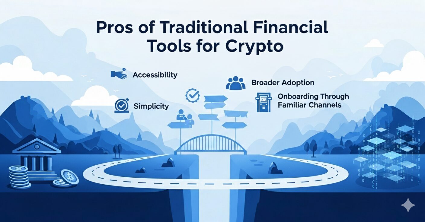 Image showing the Pros of Traditional Financial Tools for Crypto on DeFi Planet