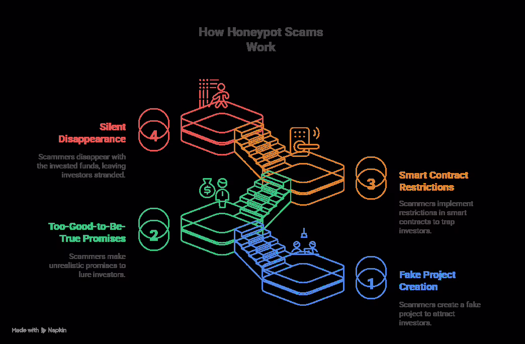 Image showing How Honeypot Scams Work on DeFi Planet