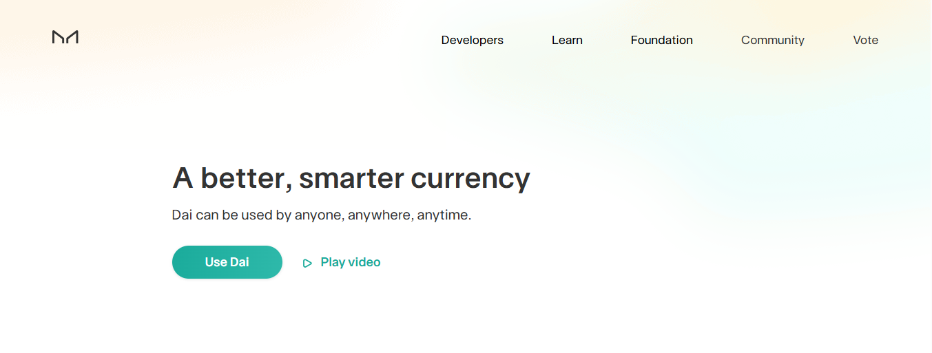 MakerDAO website interface.