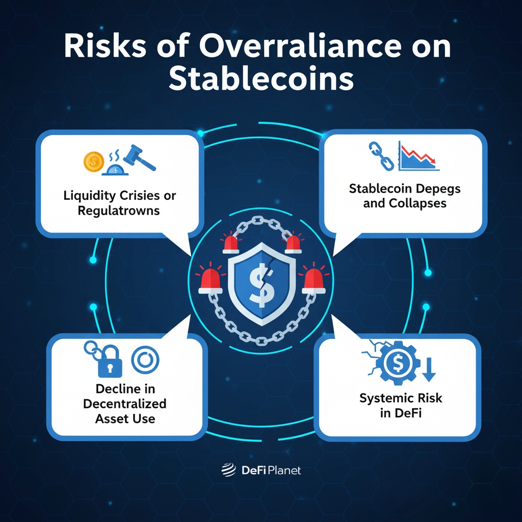 Image showing the Risks of Overreliance on Stablecoins on DeFi Planet