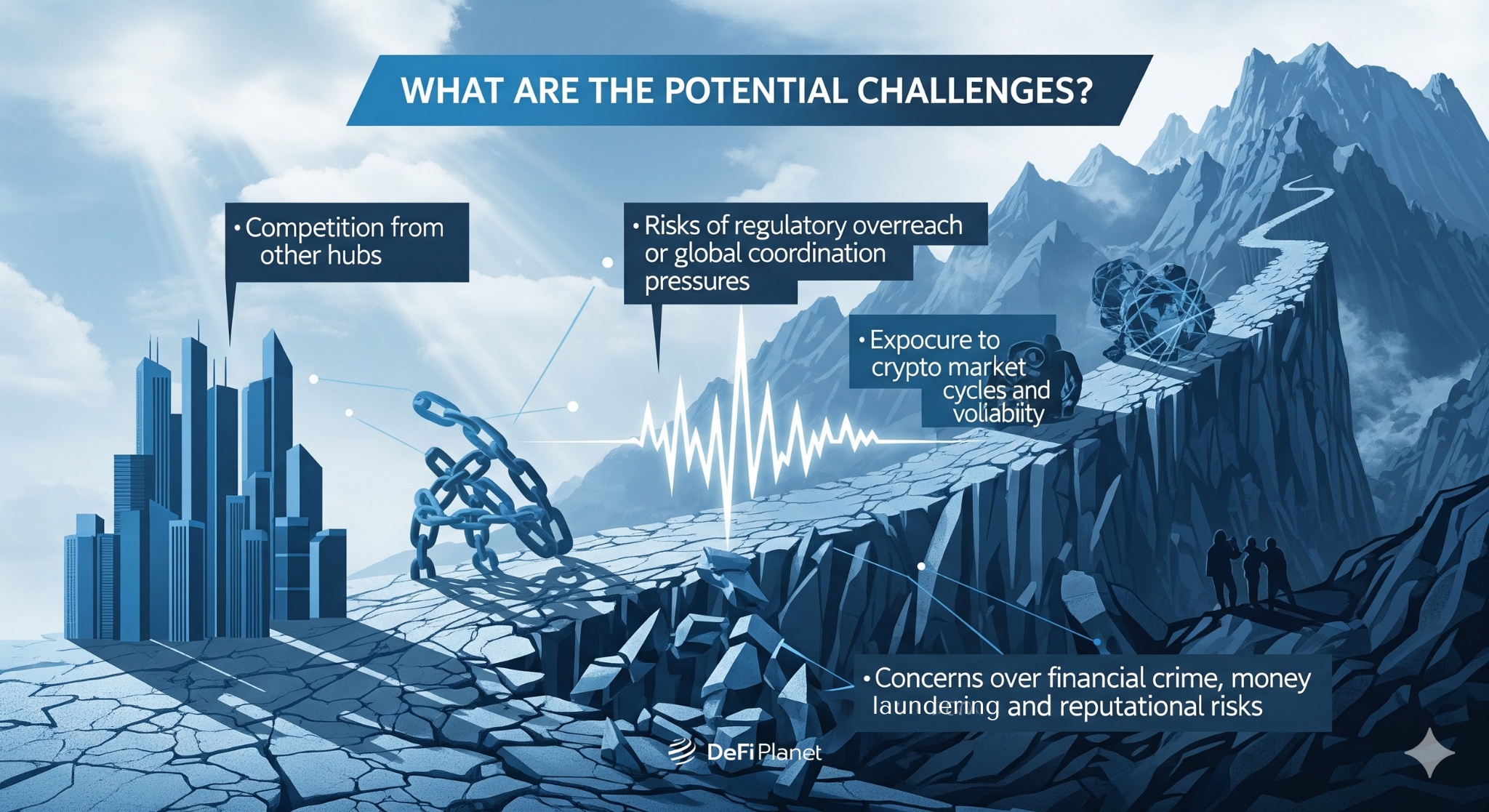 Image showing What the Potential Challenges of UAE's crypto Economy on DeFi Planet