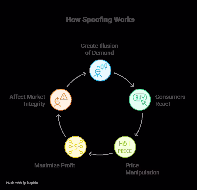 Ilustration showing How Spoofing Works on DeFi Planet