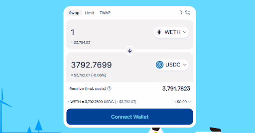 CowSwap Interface. 