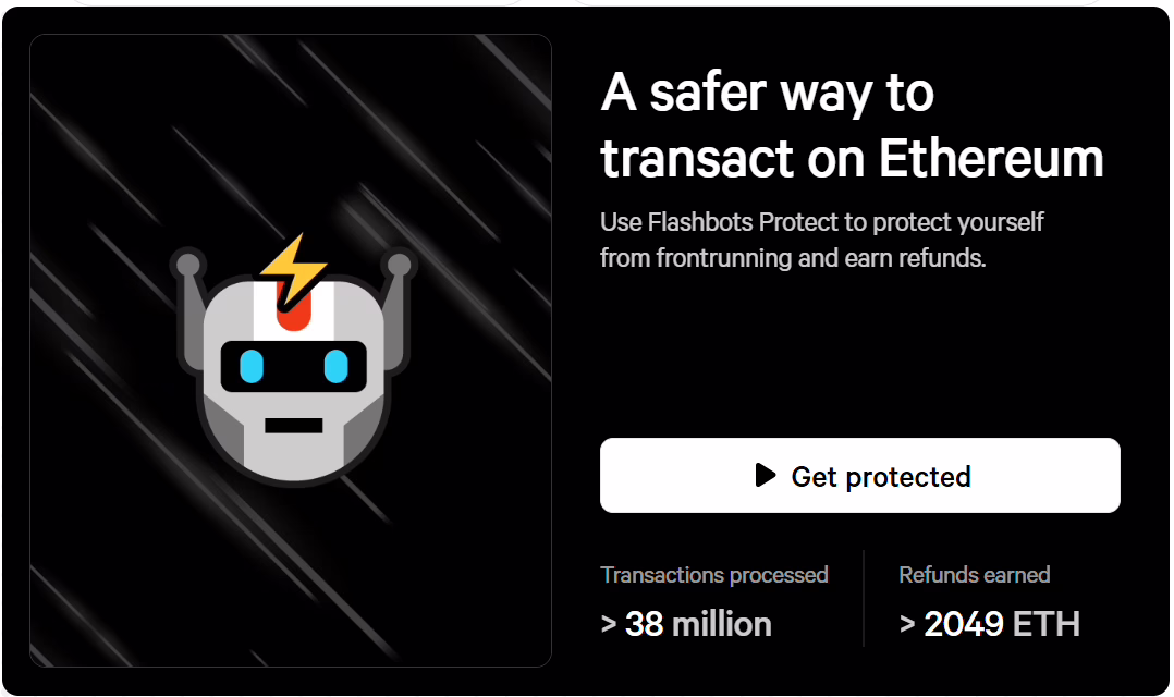 Flashbots Protect Interface. 