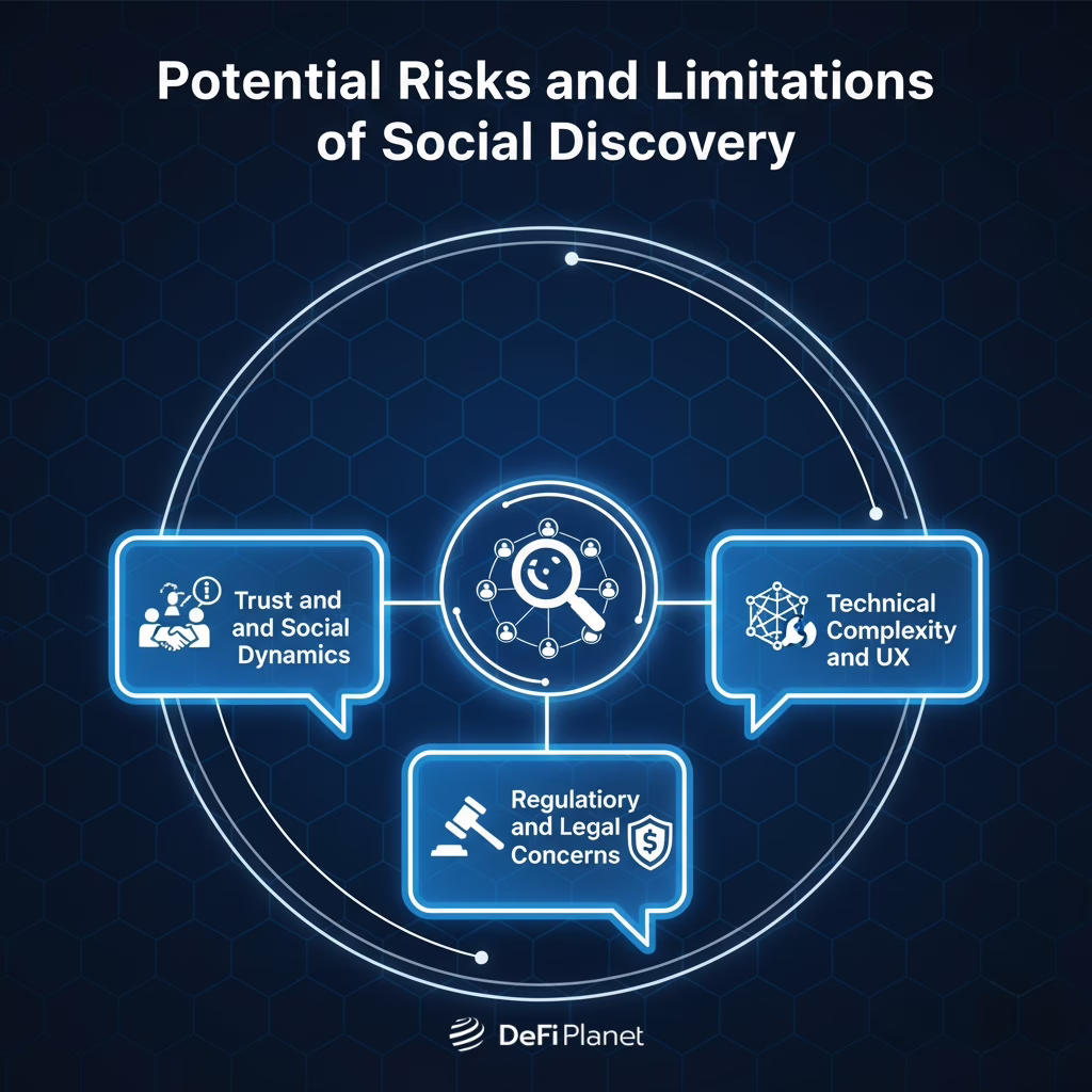 Image showing the Potential Risks and Limitations of Social Discovery on DeFi Planet