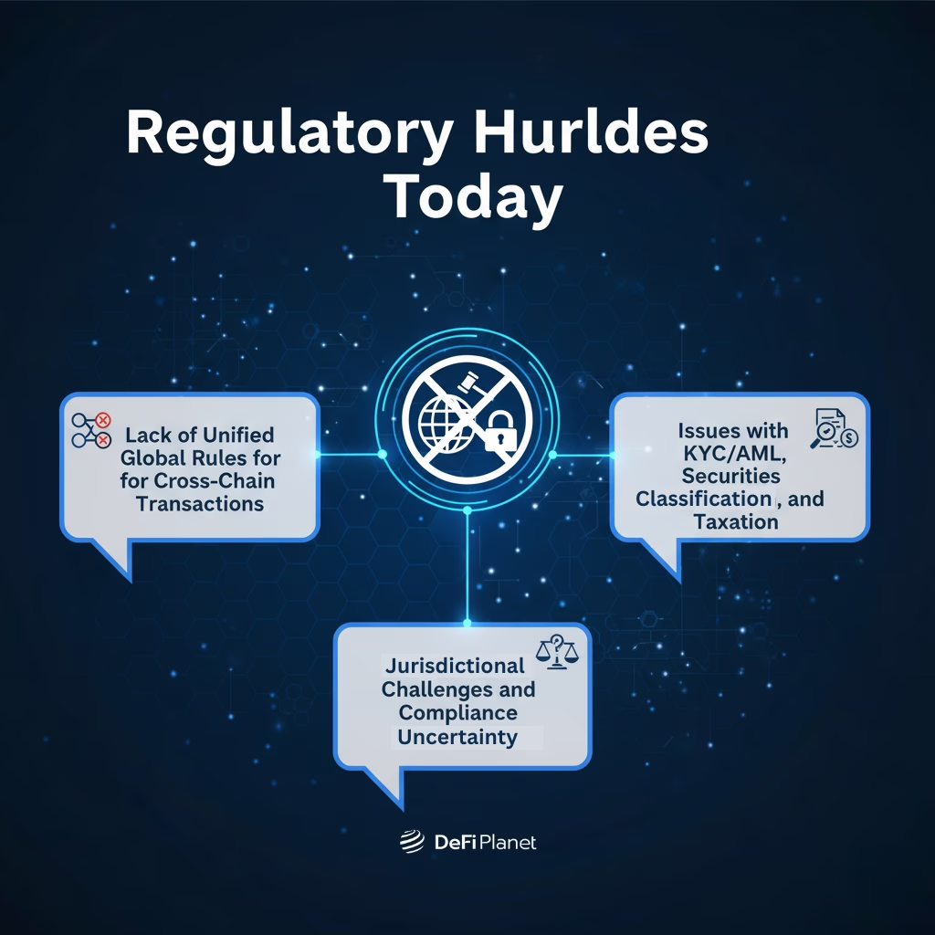 Image showing the Regulatory Hurdles Today on Cross-chain interoperability on DeFi Planet