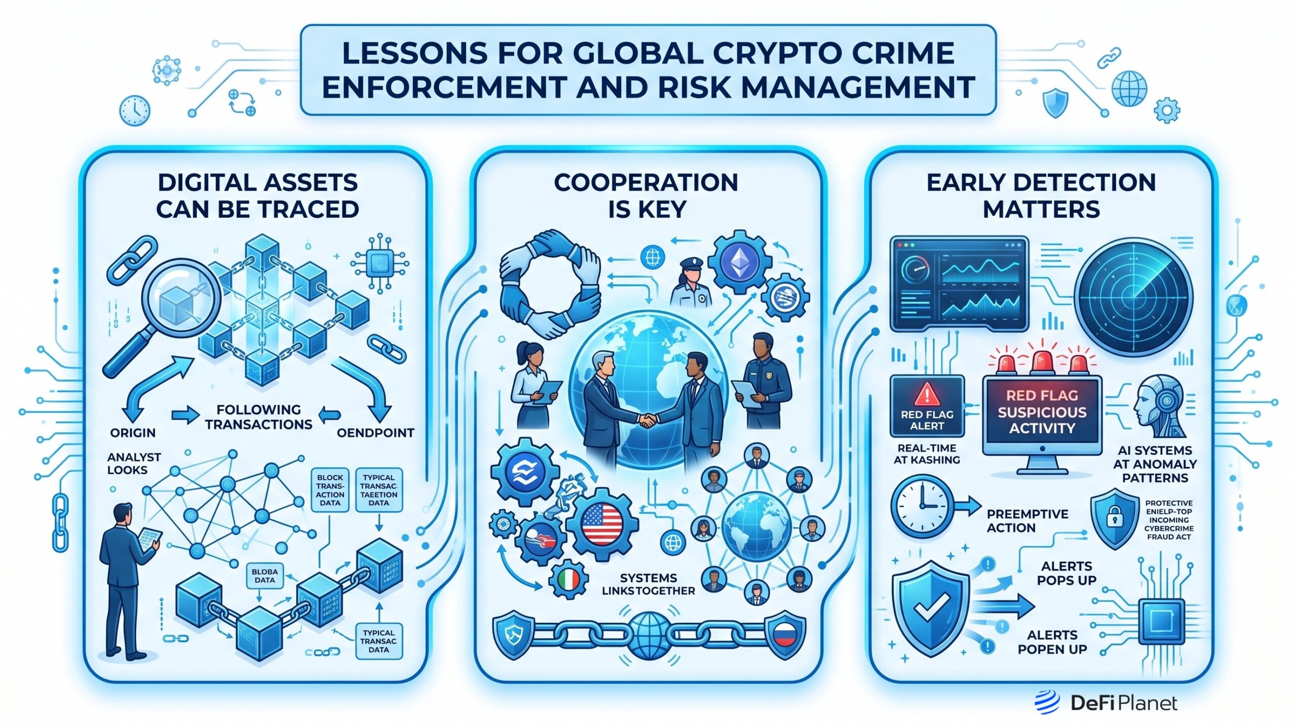 Image showing The Lessons for global crypto crime enforcement and risk management - on DeFi Planet