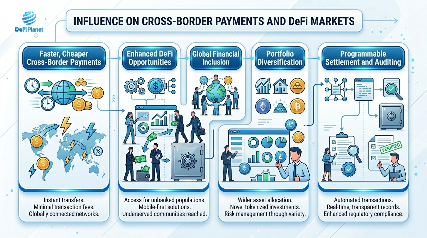 Image showing the Influence on Cross-Border Payments and DeFi Markets - DeFi Planet