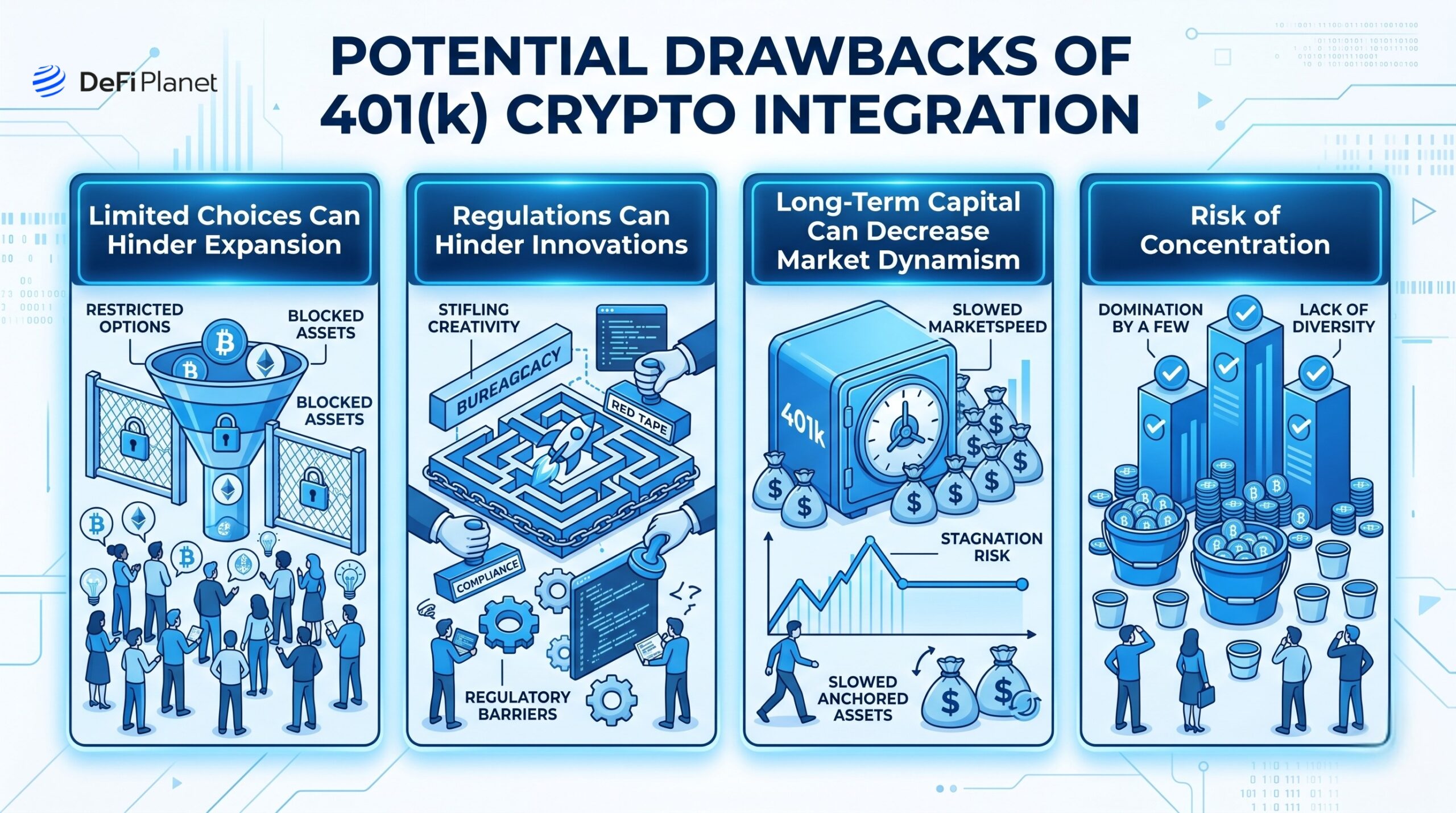 Image showing the Potential Drawbacks of 401(k) Crypto Integration - DeFi Planet