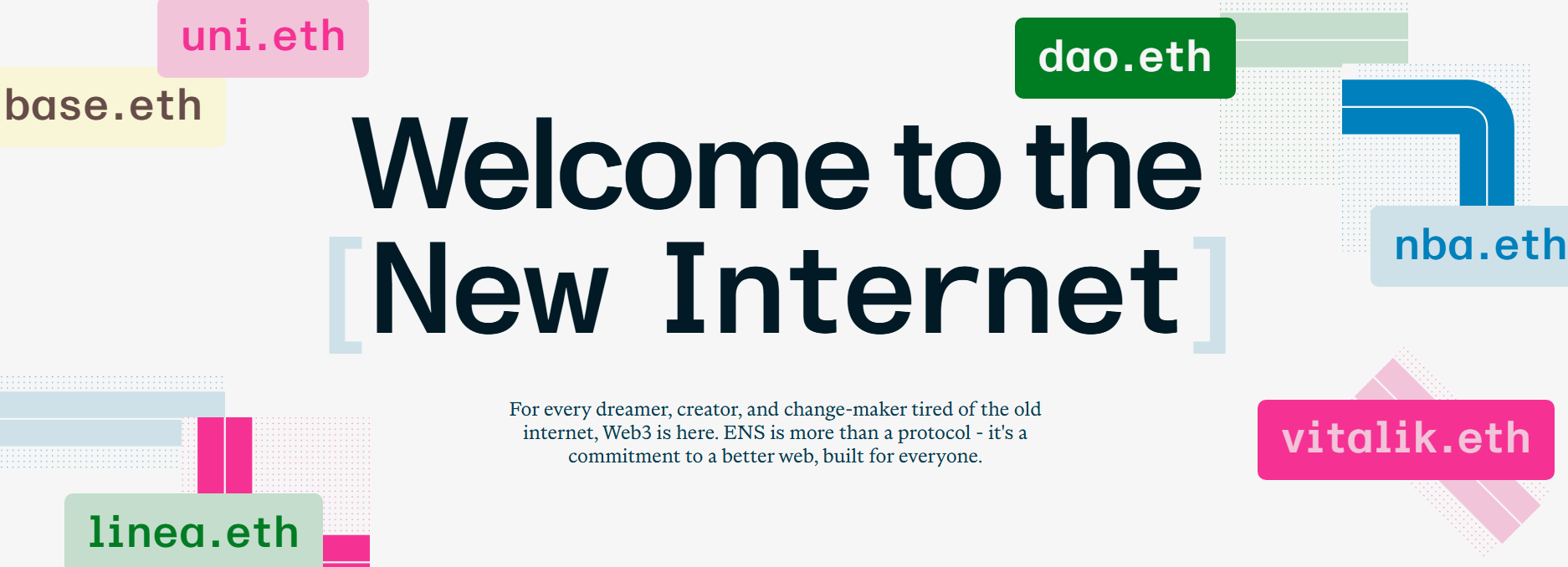 Ethereum Name Service (ENS) website interface