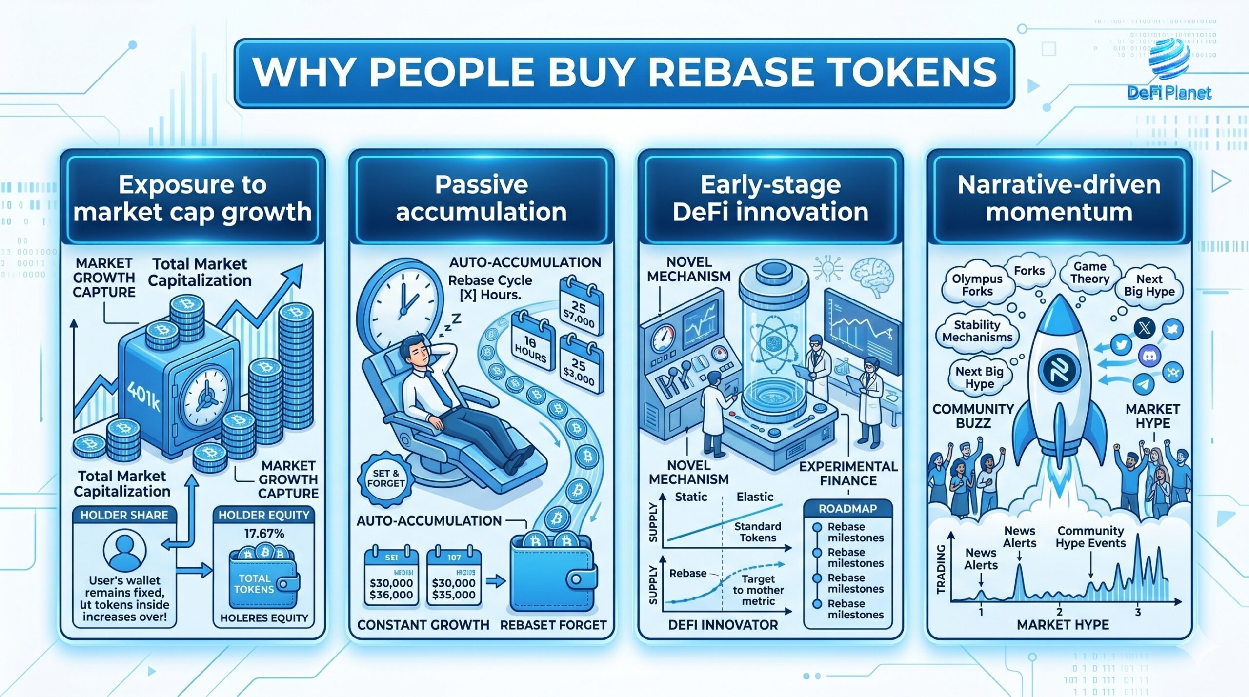 mage showing Why People Buy Rebase Tokens - DeFi Planet