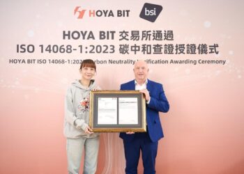 HOYA BIT Becomes World’s First BSI ISO 14068-1 Certified Carbon-Neutral Crypto Exchange