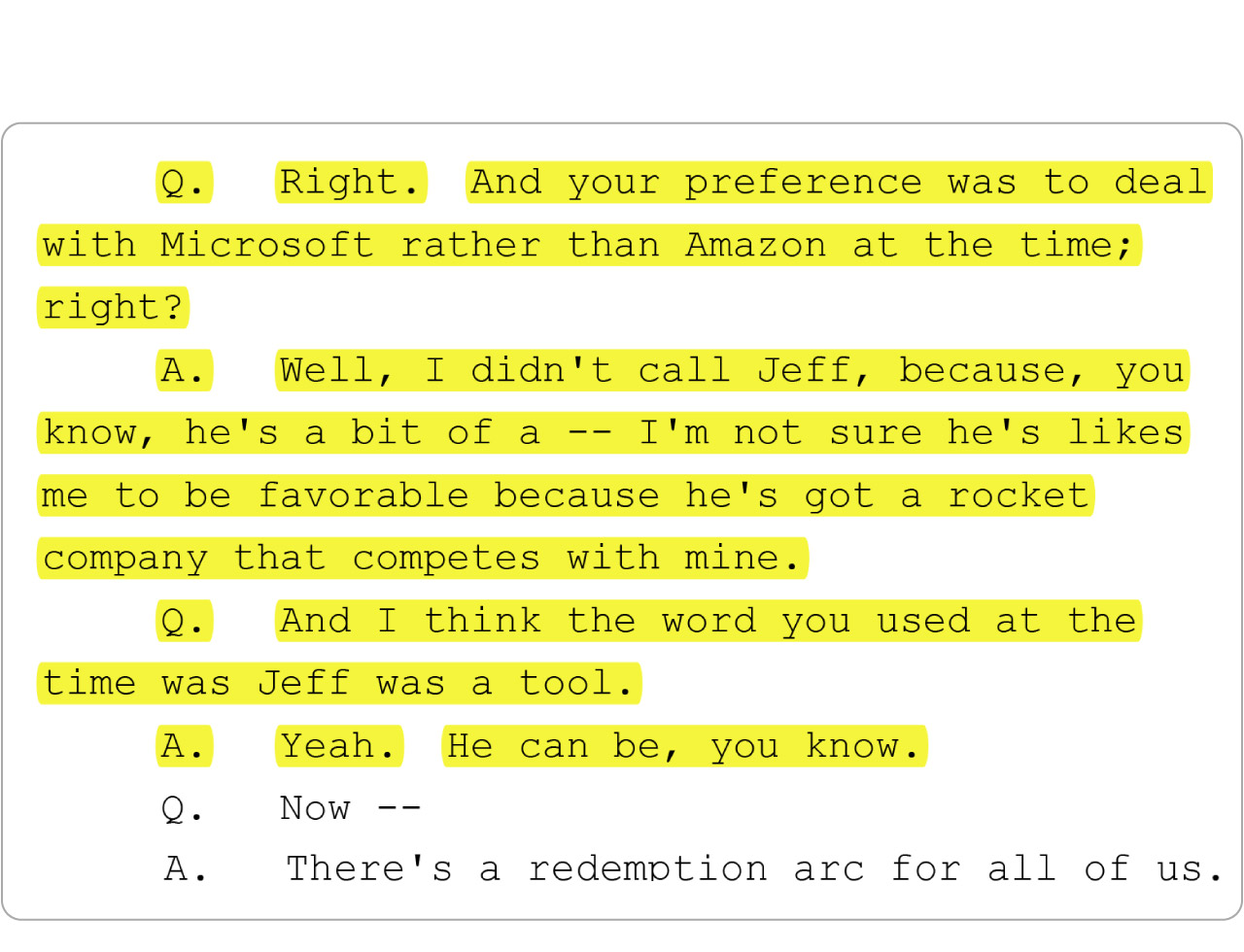 A screenshot from Elon Musk’s deposition on Sept. 26, 2025