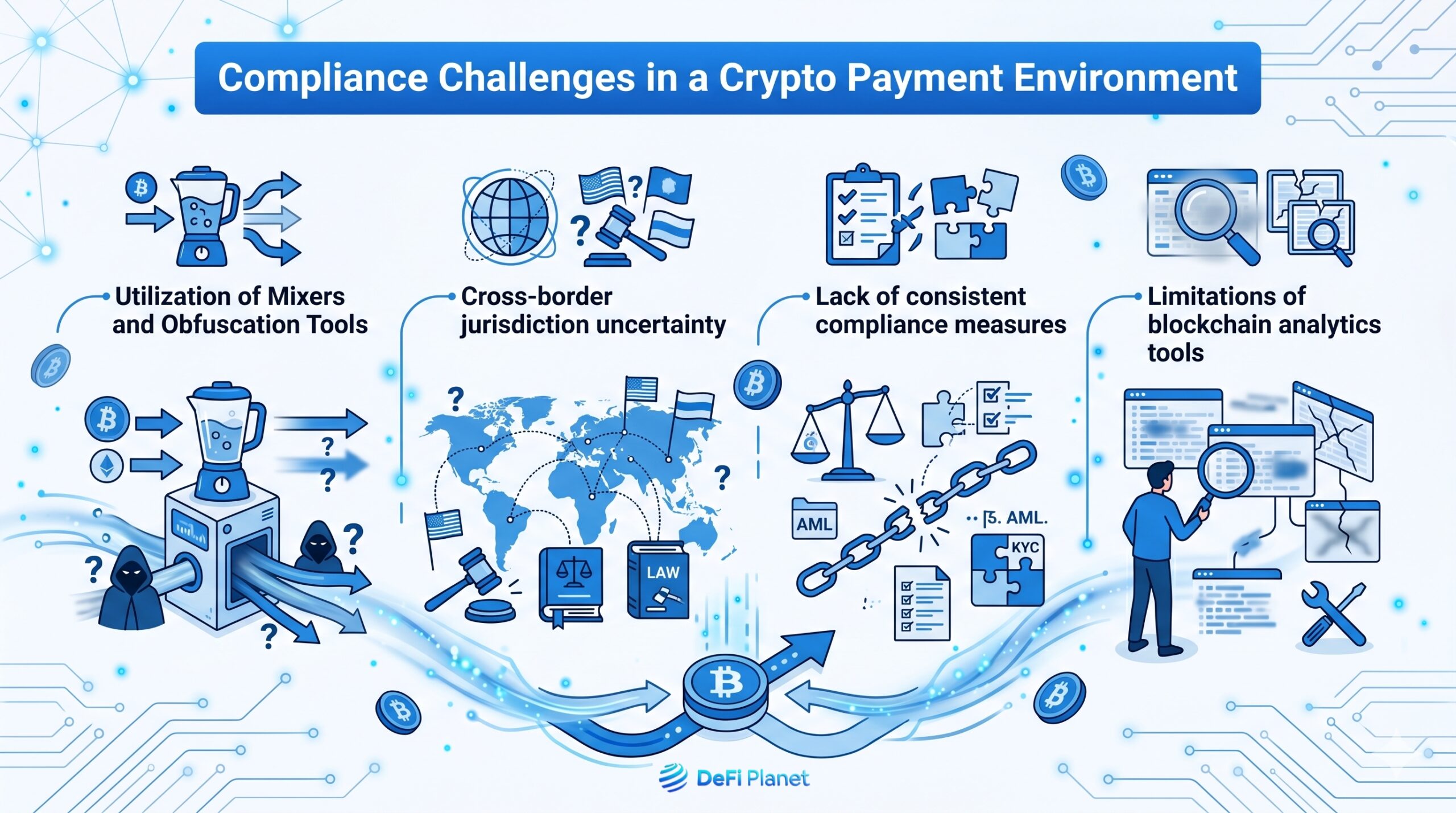 Image showing Compliance Challenges in a Crypto Payment Environment - DeFi Planet
