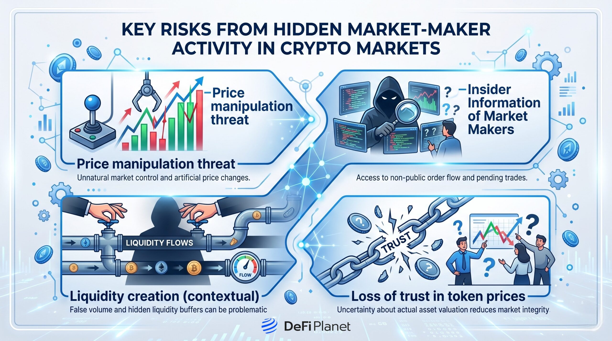 Image showing the Key Risks from Hidden Market-Maker Activity in Crypto Markets - DeFi Planet