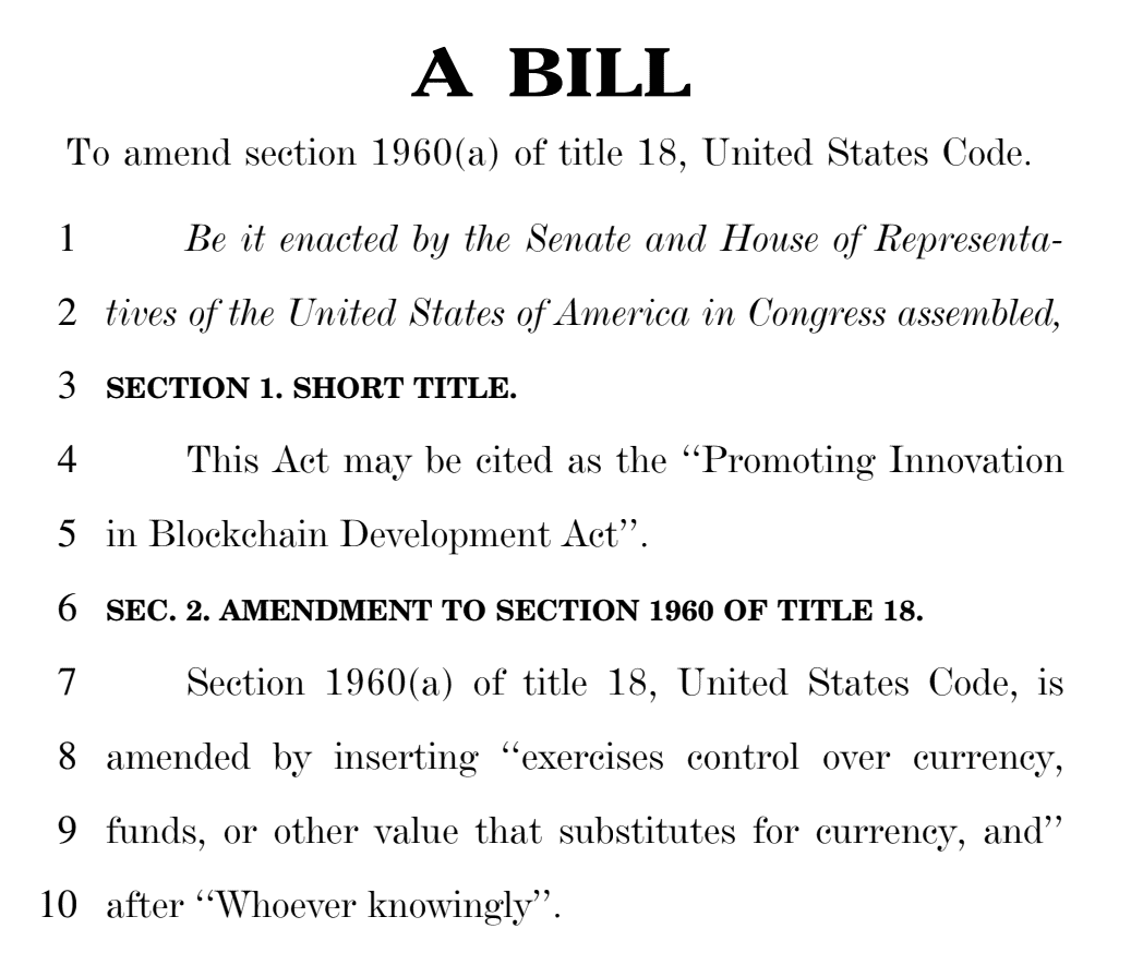 Promoting Innovation in Blockchain Development Act of 2026