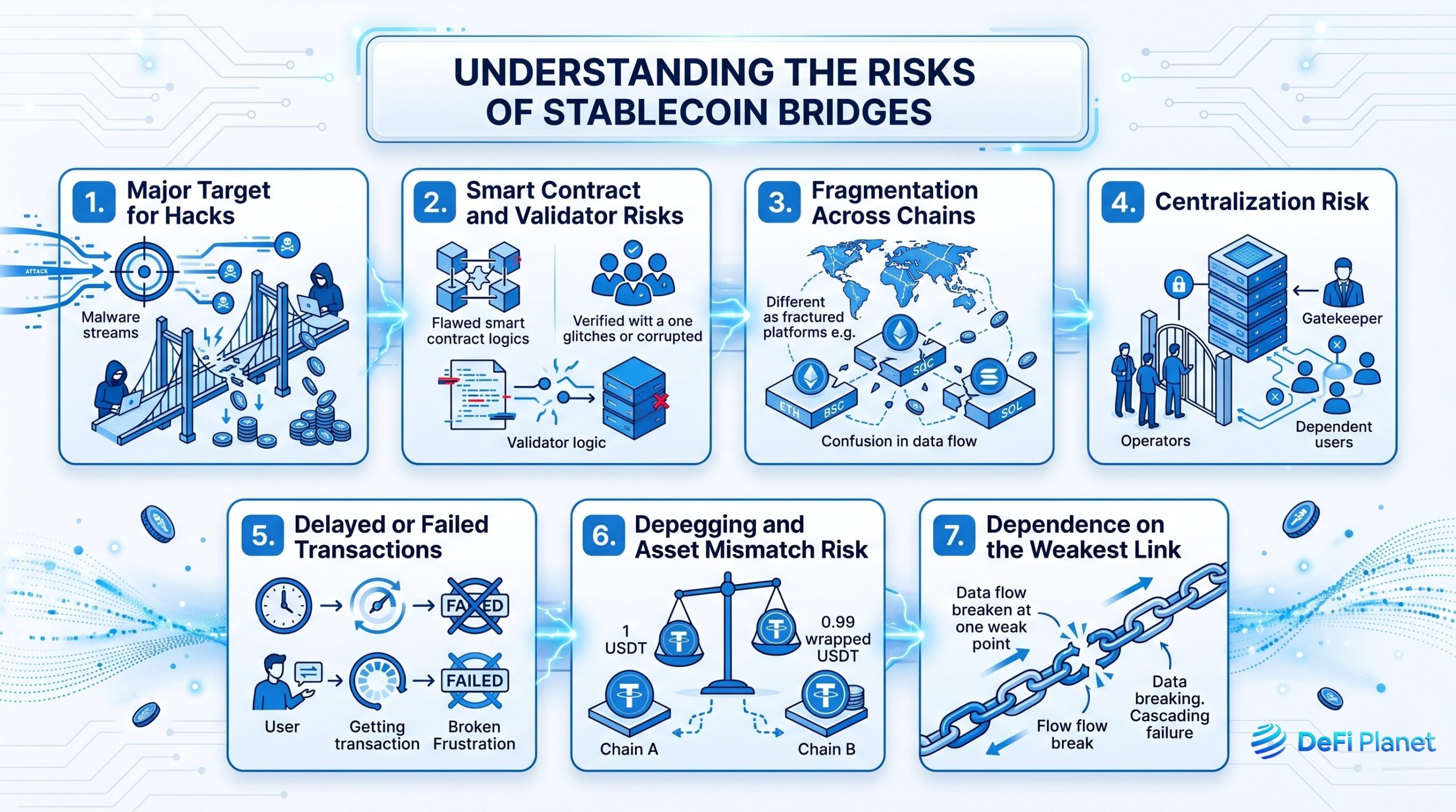 Image showing the Risks of stablecoin bridges - DeFi Planet