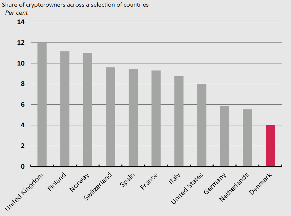 Share of crypto-owners across a selection of countries. 
