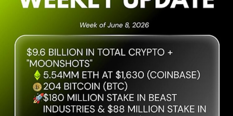Bitmine Immersion Technologies (BMNR) Announces ETH Holdings Reach 5.54 Million Tokens, and Total Crypto and Total Cash Holdings of $9.6 Billion