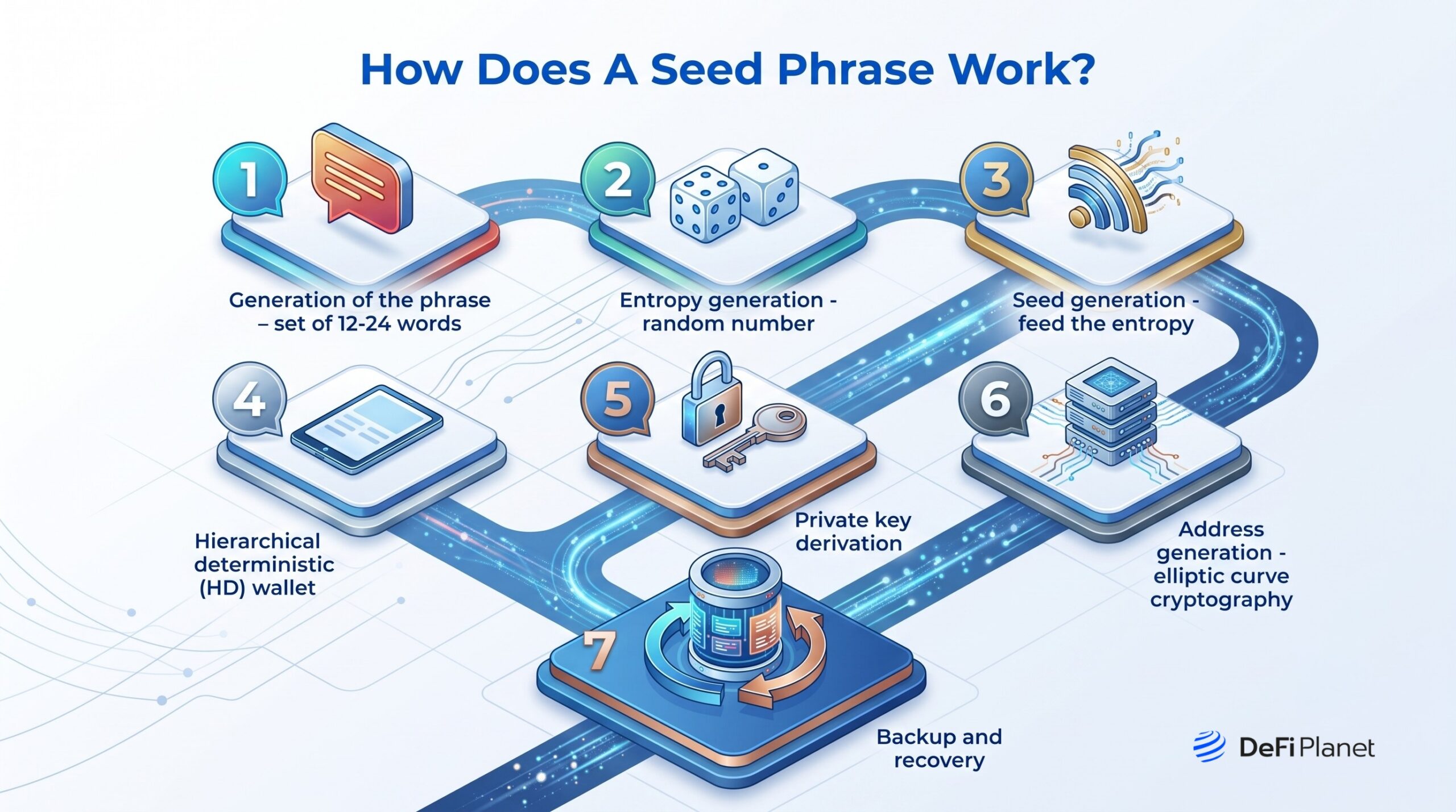 Image showing How a seed phrase works - DeFi Planet