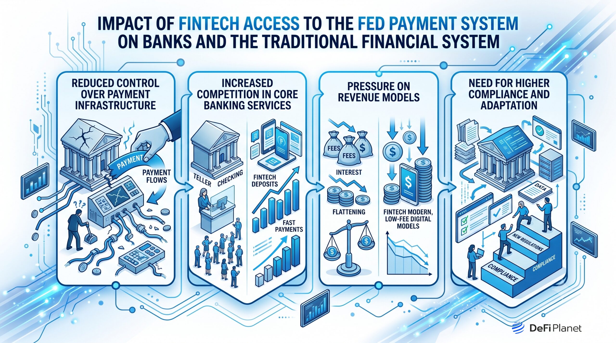Image showing the Impact of Fintech Access to the Fed Payment System on banks and the traditional financial system - DeFi Planet