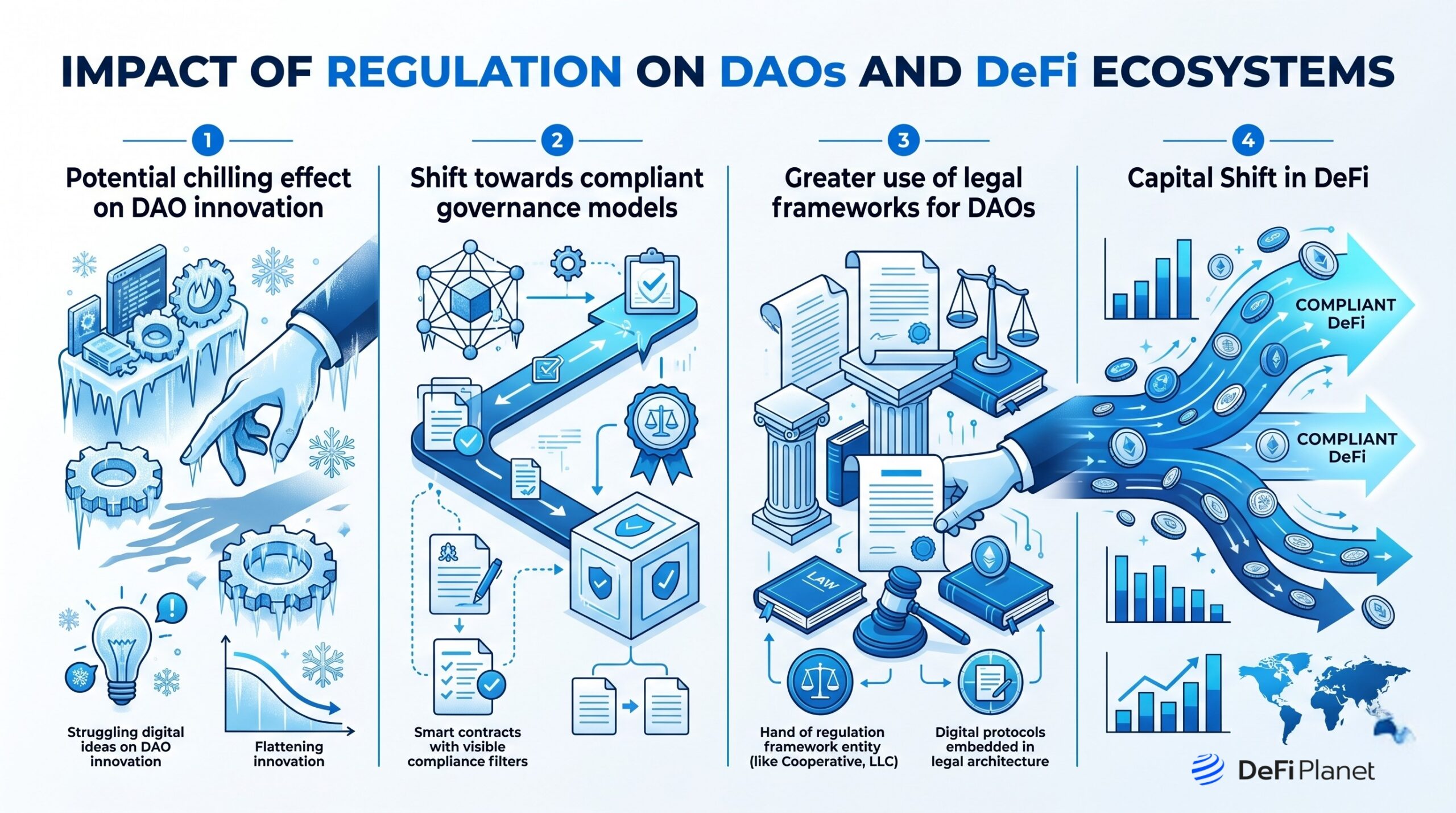 Image showing the Impact of Regulation on DAOs and DeFi Ecosystems - DeFi Planet