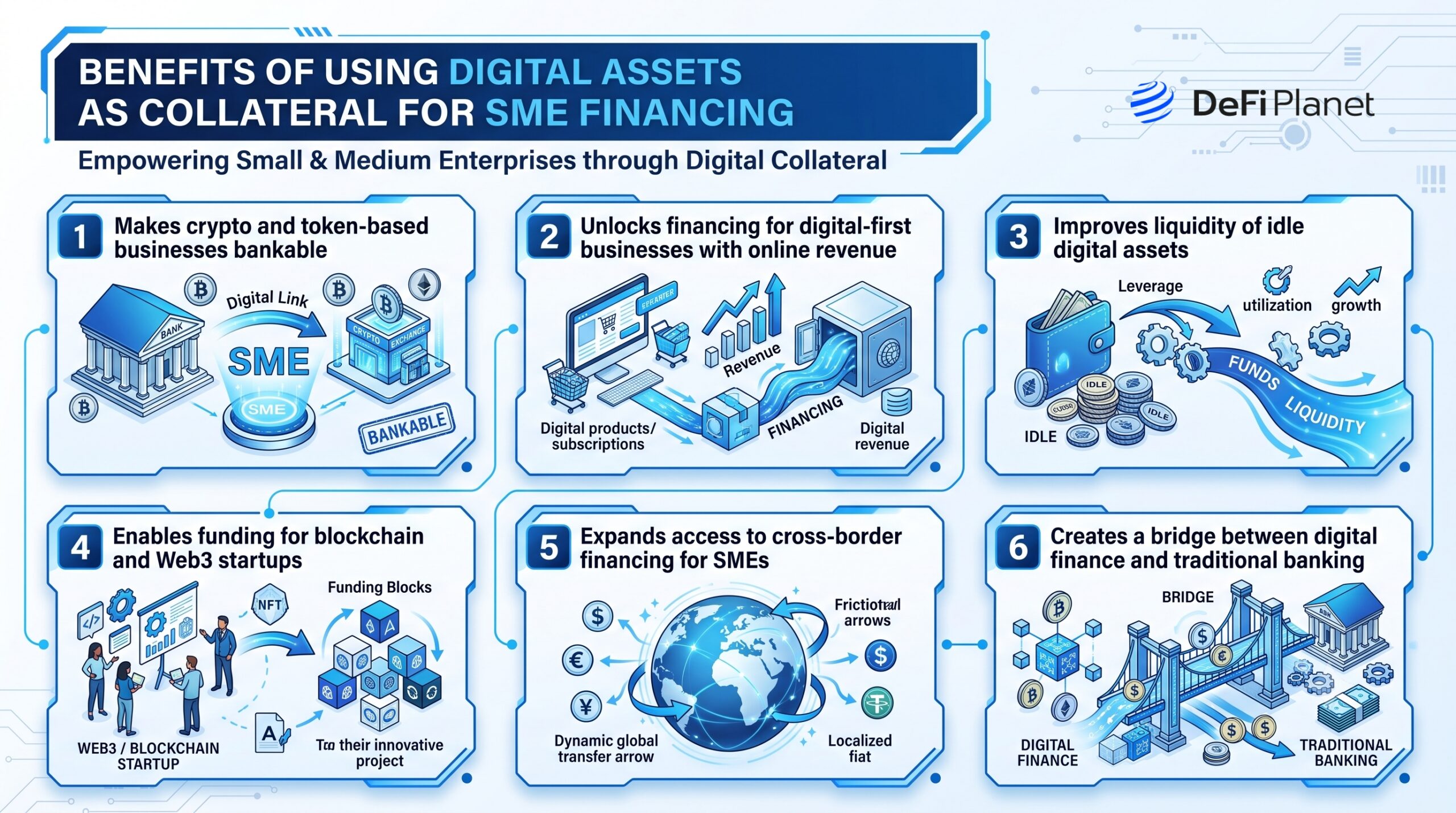 Image showing the Benefits of Using Digital Assets as Collateral for SME Financing - DeFi Planet