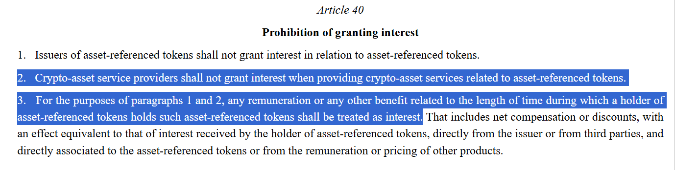 Article 40 of MiCA regulation. 