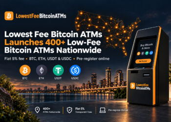 Lowest Fee Bitcoin ATMs Announces Launch of More Than 400 ATMs Nationwide